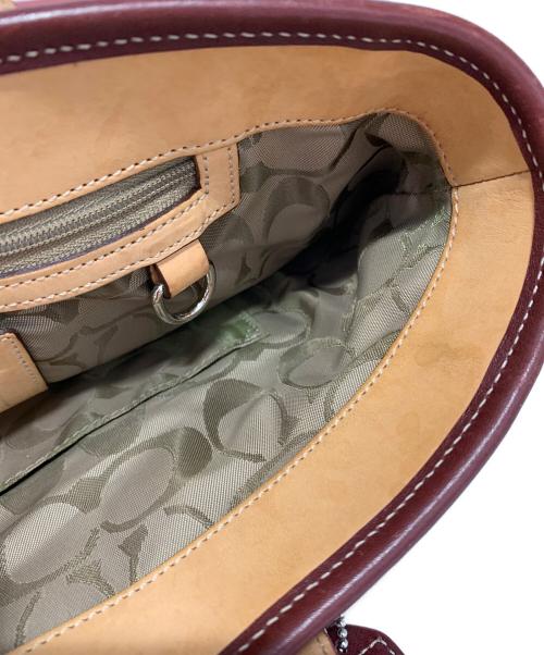 COACH（コーチ）COACH (コーチ) レザートートバッグ レッドの古着・服飾アイテム