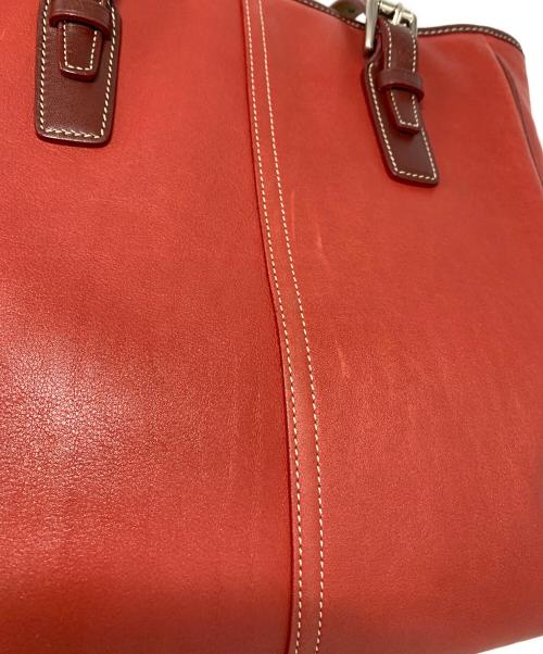 COACH（コーチ）COACH (コーチ) レザートートバッグ レッドの古着・服飾アイテム