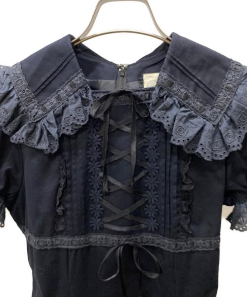 cornet（コルネット）cornet (コルネット) ロリータワンピース ネイビー サイズ:不明の古着・服飾アイテム