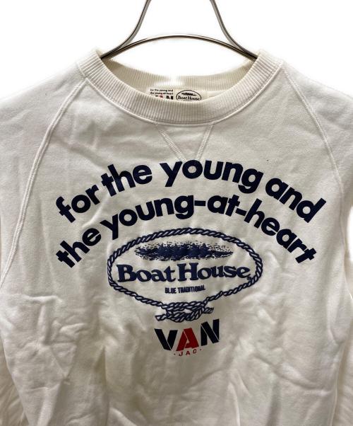 VAN JAC（ヴァン・ヂャケット）VAN JAC (ヴァン・ヂャケット) BOAT HOUSE (ボート ハウス) スウェット ホワイト サイズ:2の古着・服飾アイテム