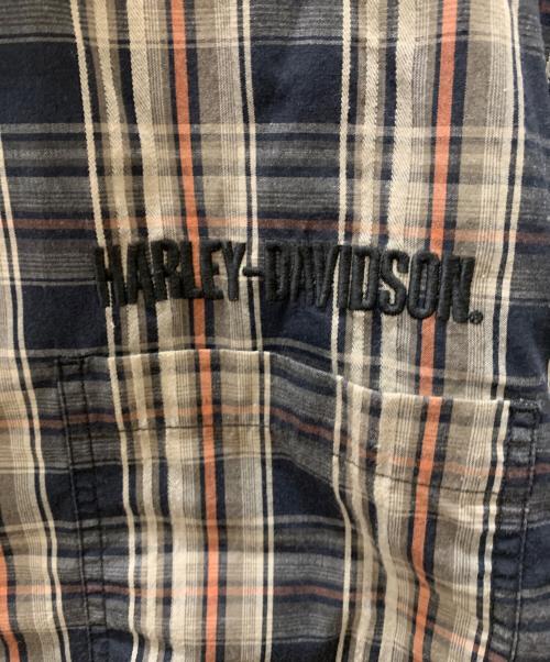 HARLEY-DAVIDSON（ハーレーダビッドソン）HARLEY-DAVIDSON (ハーレーダビッドソン) 長袖シャツ ブラウン×ブラック サイズ:2XLの古着・服飾アイテム