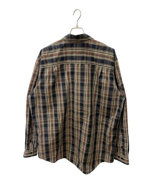 HARLEY-DAVIDSON（ハーレーダビッドソン）HARLEY-DAVIDSON (ハーレーダビッドソン) 長袖シャツ ブラウン×ブラック サイズ:2XLの古着・服飾アイテム