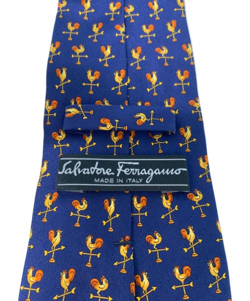 Salvatore Ferragamo（サルヴァトーレ フェラガモ）Salvatore Ferragamo (サルヴァトーレ フェラガモ) シルクネクタイ ブルー サイズ:不明の古着・服飾アイテム