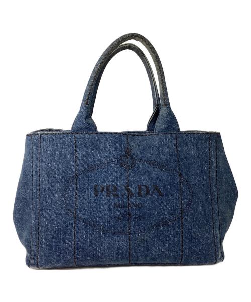 PRADA（プラダ）PRADA (プラダ) デニムカナパトートバッグ インディゴの古着・服飾アイテム