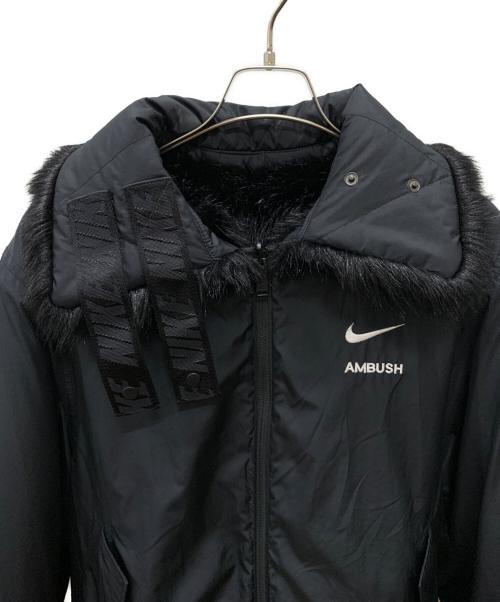 NIKE（ナイキ）NIKE (ナイキ) AMBUSH (アンブッシュ) Reversible Faux Fur Coat Jacket ブラック サイズ:Mの古着・服飾アイテム