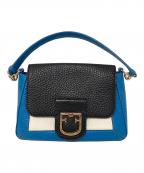 FURLAフルラ）の古着「2WAYショルダーバッグ」｜ブルー×ブラック