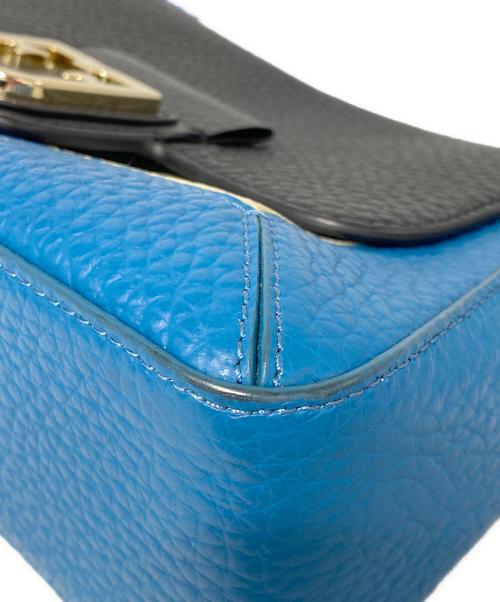 FURLA（フルラ）FURLA (フルラ) 2WAYショルダーバッグ ブルー×ブラックの古着・服飾アイテム