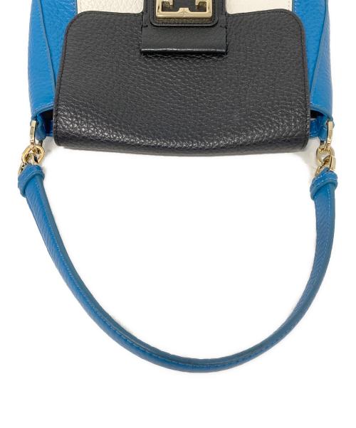FURLA（フルラ）FURLA (フルラ) 2WAYショルダーバッグ ブルー×ブラックの古着・服飾アイテム