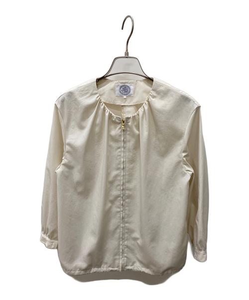 J.PRESS（ジェイプレス）J.PRESS (ジェイプレス) シアージャージブルゾン ベージュ サイズ:P5の古着・服飾アイテム