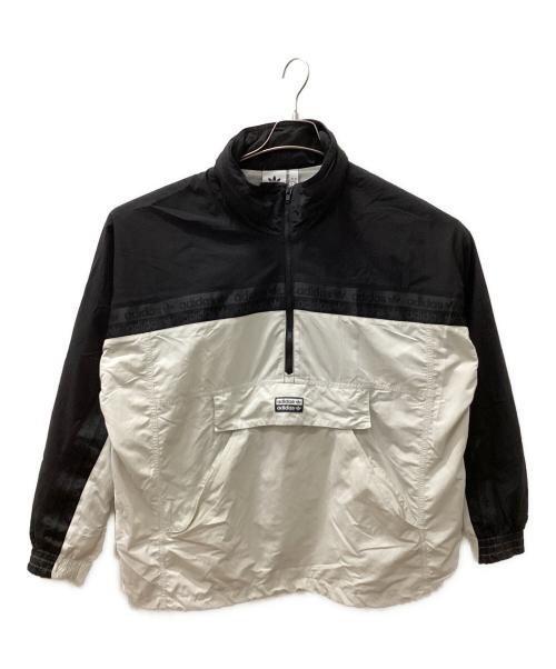 adidas（アディダス）adidas (アディダス) ウインドブレーカー ブラック×ホワイト サイズ:XOの古着・服飾アイテム