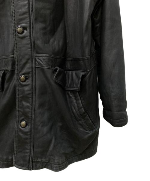 PARRTON（パートン）PARRTON (パートン) ラムレザーコート ブラック サイズ:Lの古着・服飾アイテム