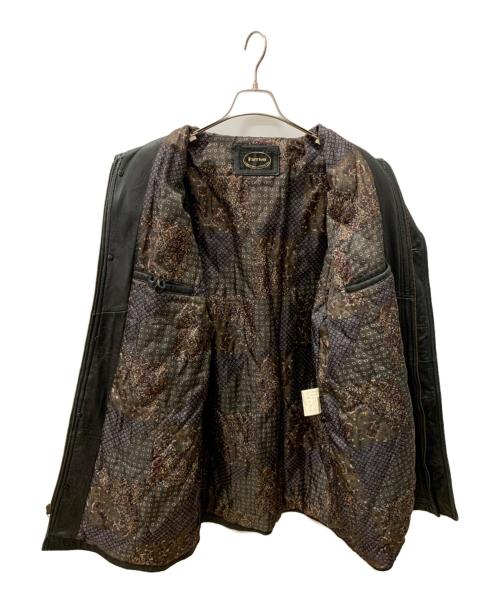 PARRTON（パートン）PARRTON (パートン) ラムレザーコート ブラック サイズ:Lの古着・服飾アイテム