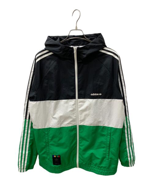 adidas（アディダス）adidas (アディダス) Disney (ディズニー) ナイロンジャケット ブラック×グリーン サイズ:XOの古着・服飾アイテム