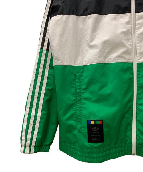 adidas（アディダス）adidas (アディダス) Disney (ディズニー) ナイロンジャケット ブラック×グリーン サイズ:XOの古着・服飾アイテム