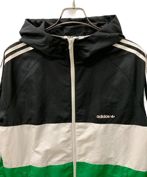 adidas（アディダス）adidas (アディダス) Disney (ディズニー) ナイロンジャケット ブラック×グリーン サイズ:XOの古着・服飾アイテム