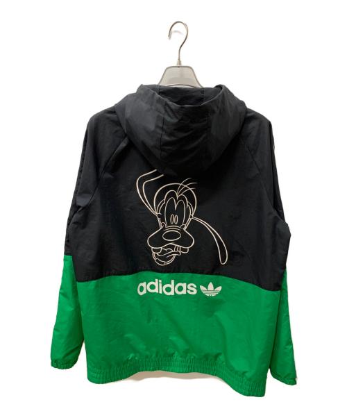 adidas（アディダス）adidas (アディダス) Disney (ディズニー) ナイロンジャケット ブラック×グリーン サイズ:XOの古着・服飾アイテム