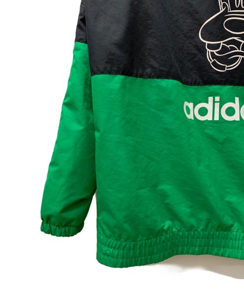 adidas（アディダス）adidas (アディダス) Disney (ディズニー) ナイロンジャケット ブラック×グリーン サイズ:XOの古着・服飾アイテム