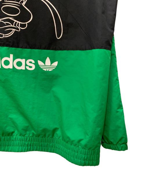 adidas（アディダス）adidas (アディダス) Disney (ディズニー) ナイロンジャケット ブラック×グリーン サイズ:XOの古着・服飾アイテム