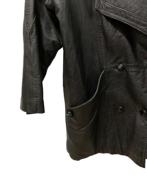 BERMANS（バーマンズ）BERMANS (バーマンズ) ダブルレザージャケット ブラック サイズ:Freeの古着・服飾アイテム