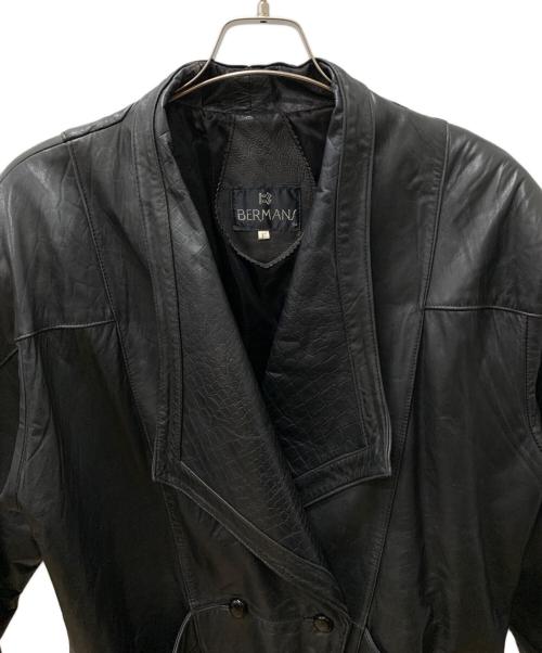 BERMANS（バーマンズ）BERMANS (バーマンズ) ダブルレザージャケット ブラック サイズ:Freeの古着・服飾アイテム