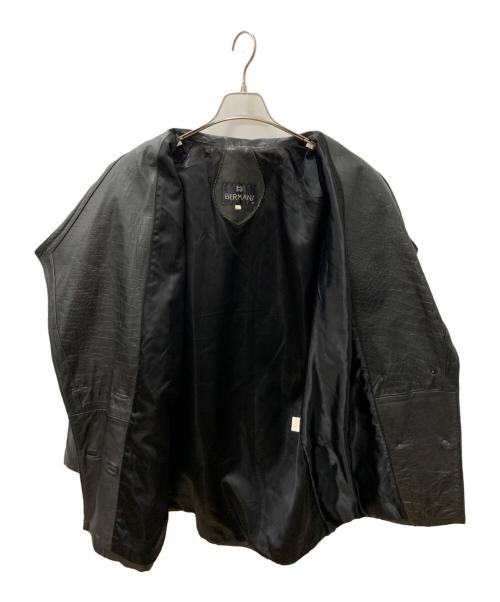 BERMANS（バーマンズ）BERMANS (バーマンズ) ダブルレザージャケット ブラック サイズ:Freeの古着・服飾アイテム