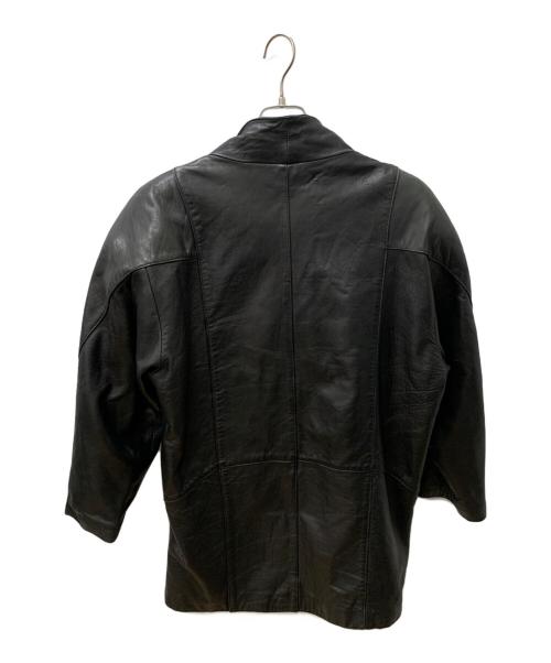 BERMANS（バーマンズ）BERMANS (バーマンズ) ダブルレザージャケット ブラック サイズ:Freeの古着・服飾アイテム