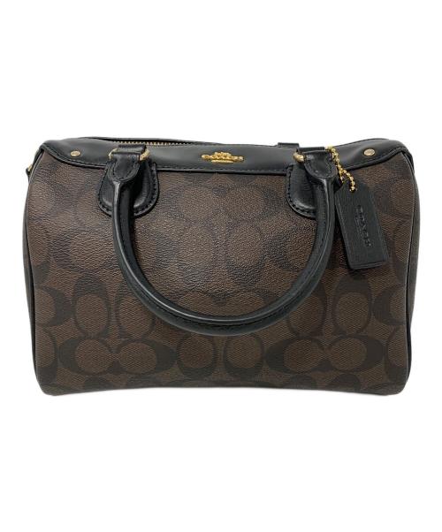COACH（コーチ）COACH (コーチ) 2WAYバッグ ブラウン×ブラックの古着・服飾アイテム