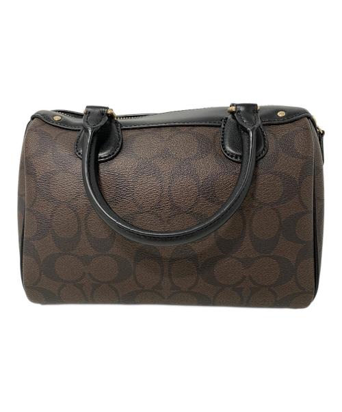 COACH（コーチ）COACH (コーチ) 2WAYバッグ ブラウン×ブラックの古着・服飾アイテム