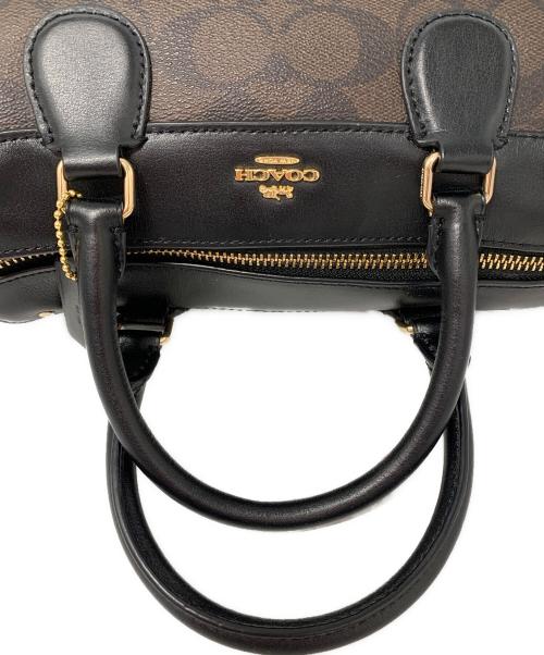 COACH（コーチ）COACH (コーチ) 2WAYバッグ ブラウン×ブラックの古着・服飾アイテム