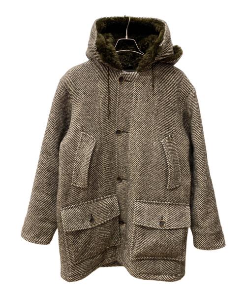 GANGSTERVILLE（ギャングスタービル）GANGSTERVILLE (ギャングスタービル) SHARPER HERRINGBONE COAT ブラウン サイズ:Lの古着・服飾アイテム