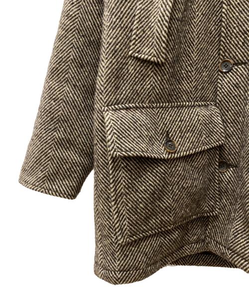 GANGSTERVILLE（ギャングスタービル）GANGSTERVILLE (ギャングスタービル) SHARPER HERRINGBONE COAT ブラウン サイズ:Lの古着・服飾アイテム