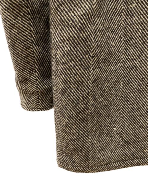 GANGSTERVILLE（ギャングスタービル）GANGSTERVILLE (ギャングスタービル) SHARPER HERRINGBONE COAT ブラウン サイズ:Lの古着・服飾アイテム