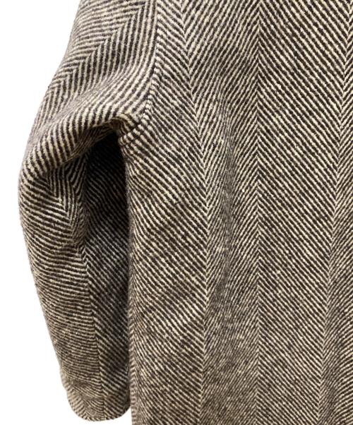 GANGSTERVILLE（ギャングスタービル）GANGSTERVILLE (ギャングスタービル) SHARPER HERRINGBONE COAT ブラウン サイズ:Lの古着・服飾アイテム
