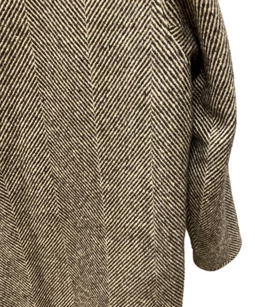 GANGSTERVILLE（ギャングスタービル）GANGSTERVILLE (ギャングスタービル) SHARPER HERRINGBONE COAT ブラウン サイズ:Lの古着・服飾アイテム