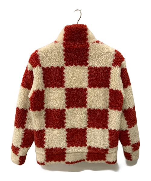 LOUIS VUITTON（ルイ ヴィトン）LOUIS VUITTON (ルイ ヴィトン) ボアジャケット レッド×ホワイト サイズ:XSの古着・服飾アイテム