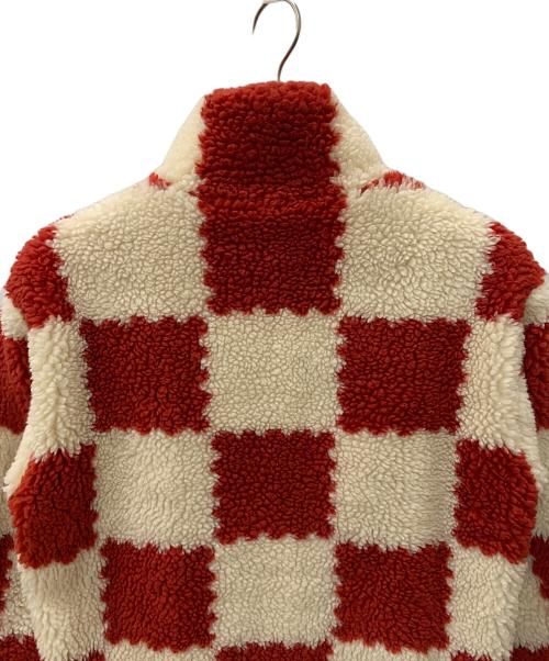LOUIS VUITTON（ルイ ヴィトン）LOUIS VUITTON (ルイ ヴィトン) ボアジャケット レッド×ホワイト サイズ:XSの古着・服飾アイテム