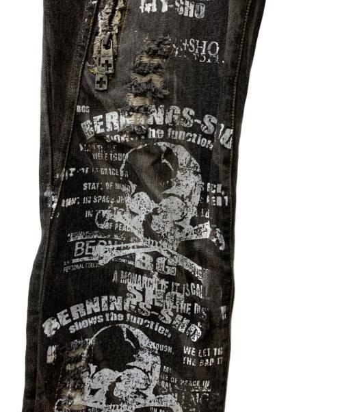 BERNINGS-SHO（バーニングスショウ）BERNINGS-SHO (バーニングスショウ) デニムパンツ ブラック サイズ:W82の古着・服飾アイテム