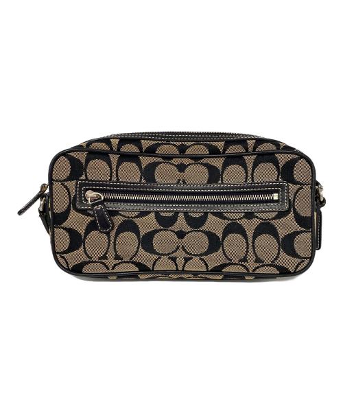 COACH（コーチ）COACH (コーチ) ショルダーバッグ ベージュ×ブラックの古着・服飾アイテム