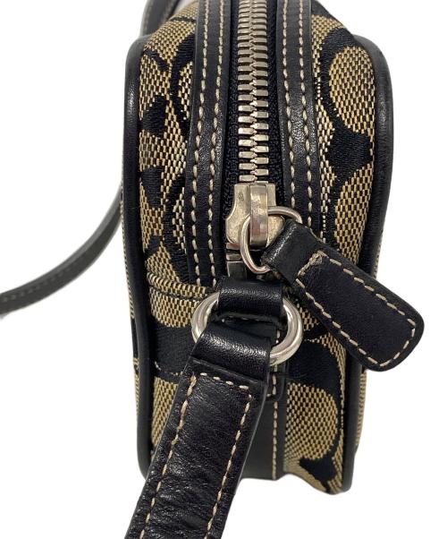 COACH（コーチ）COACH (コーチ) ショルダーバッグ ベージュ×ブラックの古着・服飾アイテム