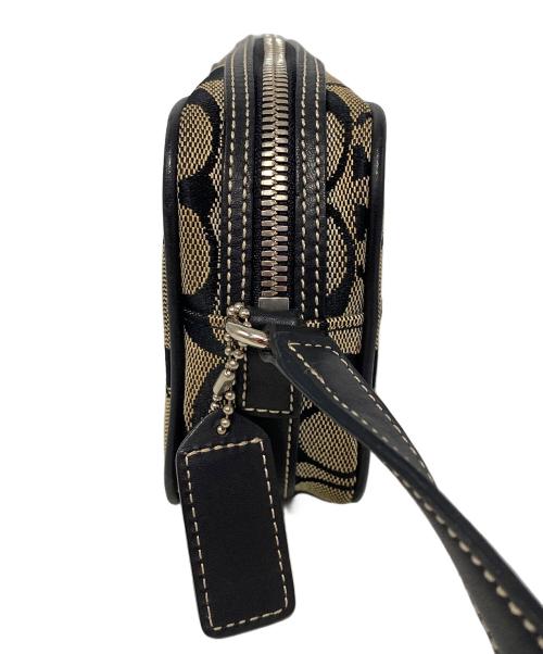 COACH（コーチ）COACH (コーチ) ショルダーバッグ ベージュ×ブラックの古着・服飾アイテム