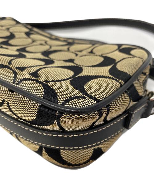 COACH（コーチ）COACH (コーチ) ショルダーバッグ ベージュ×ブラックの古着・服飾アイテム