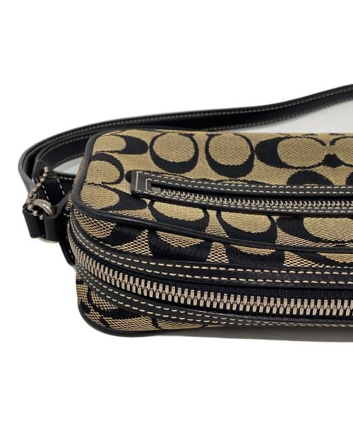 COACH（コーチ）COACH (コーチ) ショルダーバッグ ベージュ×ブラックの古着・服飾アイテム