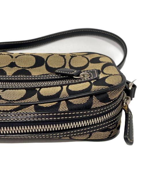 COACH（コーチ）COACH (コーチ) ショルダーバッグ ベージュ×ブラックの古着・服飾アイテム