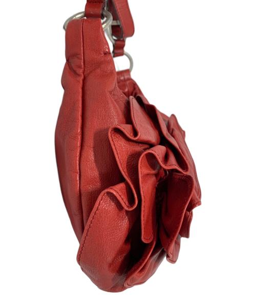 Yves Saint Laurent（イヴサンローラン）Yves Saint Laurent (イヴサンローラン) レザーショルダーバッグ レッドの古着・服飾アイテム