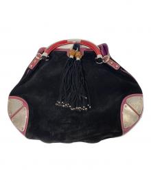 GUCCI（グッチ）の古着「スウェードショルダーバッグ」｜ブラック
