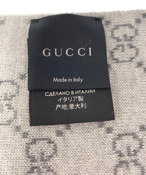 GUCCI（グッチ）GUCCI (グッチ) GG総柄マフラー グレーの古着・服飾アイテム