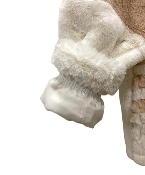 adidas（アディダス）adidas (アディダス) Fur Jacket ベージュ サイズ:Lの古着・服飾アイテム