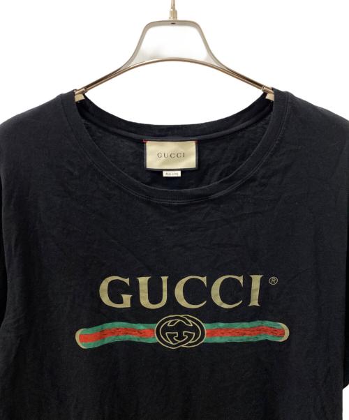 GUCCI（グッチ）GUCCI (グッチ) ロゴ ウォッシュドオーバーサイズ Tシャツ ブラック サイズ:未記載の古着・服飾アイテム
