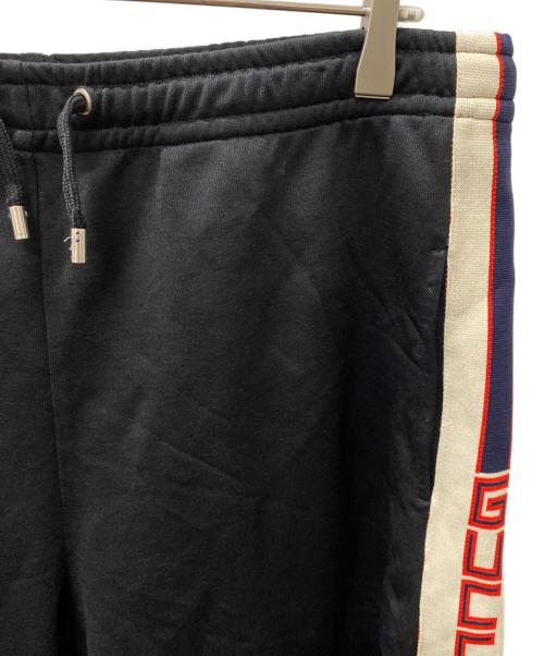GUCCI（グッチ）GUCCI (グッチ) サイドスナップロゴライン テクニカルジャージー ショートパンツ ブラック サイズ:XLの古着・服飾アイテム