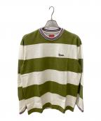 SUPREMEシュプリーム）の古着「長袖Tシャツ」｜ホワイト×グリーン